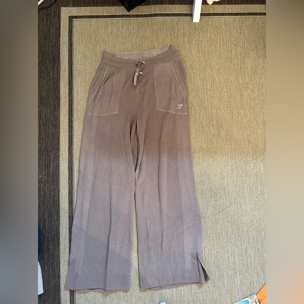 Gymshark Brown Ribbed Joggers